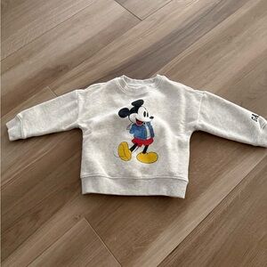 Disney Mickey Mouse Light Gray Kids Sweatshirt